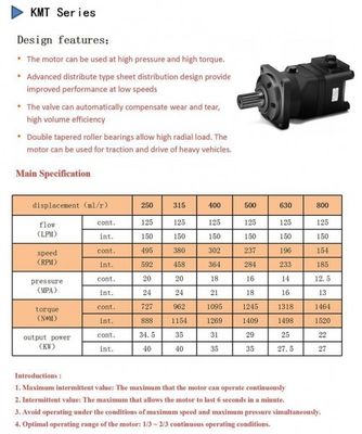 satın al Gerolor Dişli ile KMT OMR 380rpm Yüksek Hızlı Hidrolik Motor Radyal Piston online manufacture