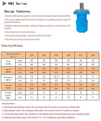 satın al KM3 Hidrolik Fren Motorları 100ML/R Sondaj Motoru Düşük Gürültü online manufacture